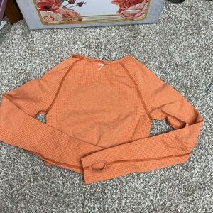Gymshark Vibrant Orange Long Sleeve Crop Top